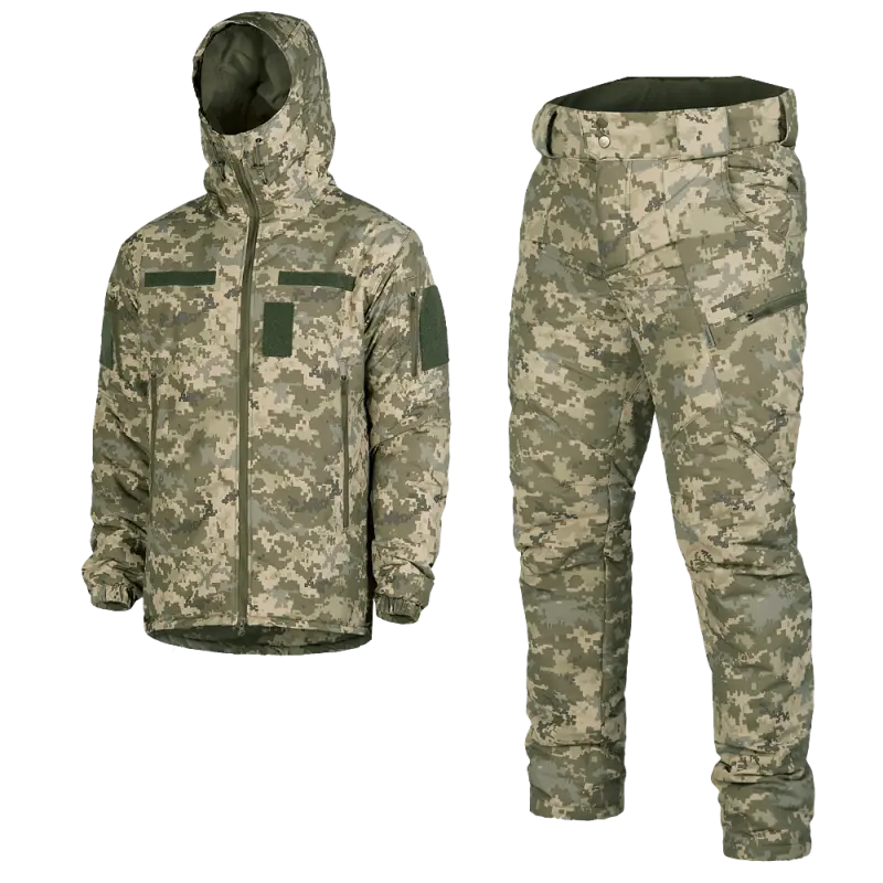 Водоотталкивающий военный костюм Cyclone NordStorm MM14 Camotec, камуфляжная форма пиксель XL - фото 1 - id-p2100504924