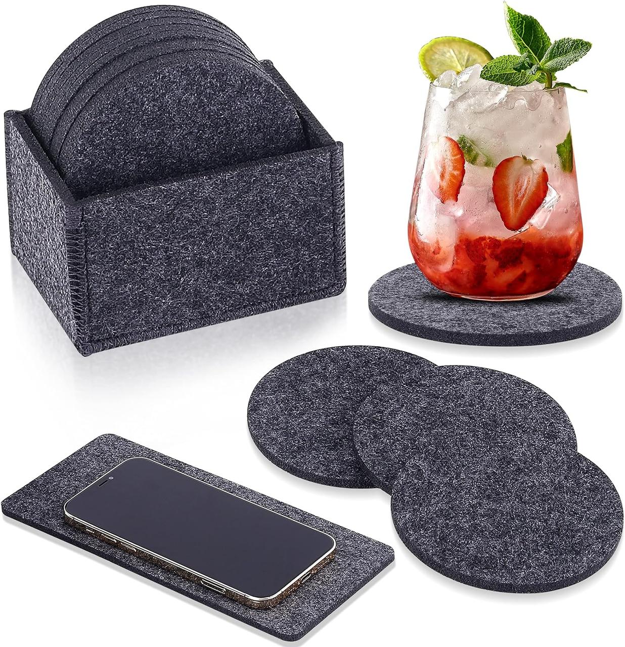 Cevikno Круглі силіконові підставки для склянок, набір із 8 штук з коробкою для зберігання, Amazon, Німеччина