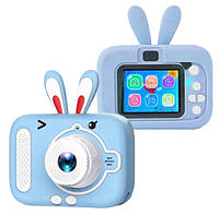 Дитячий фотоапарат X900 Rabbit, блакитний (Зйомка фото та відео, 4-кратний зум, Ємність акумулятора: 900 мАг), фото 2