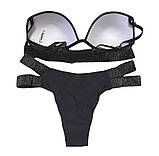 Купальник чорний M роздільний жіночий стильний красивий, фото 4