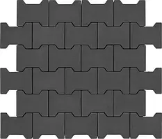 Тротуарна плитка подвійна «Т» 80 без фаски графіт