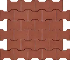 Тротуарна плитка подвійна «Т» 80 без фаски паприка