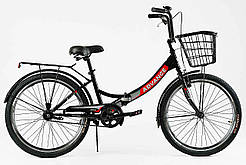 Складаний велосипед Corso Advance 24" AD-24400 з кошиком