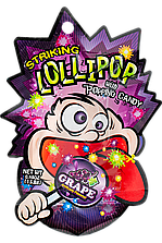 Цукерки Grape Lollipop with Popping Candy STRIKING 13,8  г
