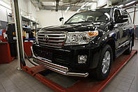 Защита переднего бампера двойная Can oto для Toyota Land Cruiser 200