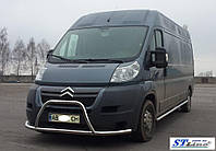 Защита штатного порога для Citroen Jumper 2007+ (Короткая база)