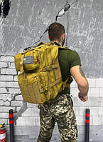 Рюкзак тактический койот 45л USA, Рюкзак тактический штурмовой, Штурмовой рюкзак с системой MOLLE