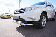 Защита переднего бампера двойная Can oto для Toyota Highlander 2010-2104