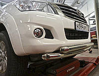 Защита переднего бампера двойная Can Oto для Toyota Hilux 2012-2015
