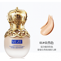 Тональний зволожуючий крем Veze Hyaluronic Acid Hydration Liquid Foundation, з гіалуроновою кислотою, тон 01 н