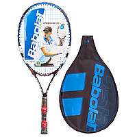 Ракетка для великого тенісу юніорська BABOLAT 140105-146 RODDICK JUNIOR 145 чорний-блакитний