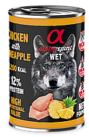 Повнораціонний вологий корм Alpha Spirit Chicken with Paineapple з куркою та ананасами для дорослих собак 400 г (as969992)