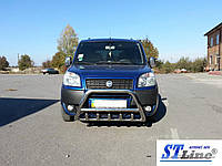 Кенгурятник с перемычкой и грилем D60 для Fiat Doblo 2000-2010