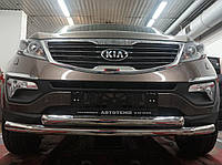 Защита переднего бампера KIA Sportage 2010+ (двойная) d 60/60