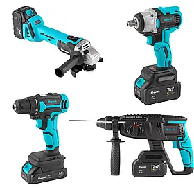 Набір Revolt SET 451 - Болгарка AG 20/125,Гайковерт TW 20/350, Шуруповерт CD 20/50,Перфоратор RH 20/26