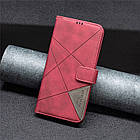 Чохол-книжка BF Color Geometric для Motorola E20 / E30 / E40 Rose Red, фото 7