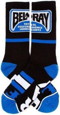 Шкарпетки Bel-Ray Fuel Crew Sock чорний/синій, One Size