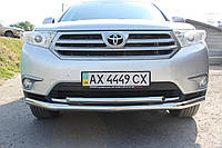 Защита бампера двойная для Toyota Highlander 2010-2013