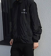 Классическая мужская Ветровка Arcteryx Gore-Tex черная