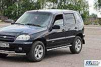 Пороги труба D60 для Chevrolet Niva 2002-2008, 2008+ толщина стенки трубы 1,6 мм