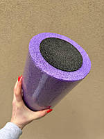 Массажный ролик, валик для фитнеса SNS ПВХ 30х15 см Фиолетовый/Черный