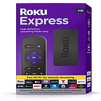 Медиаплеер Roku телевизионный, Приставка SMART ТВ, Смартустройство Full HD с пультом и встроенным интернетом