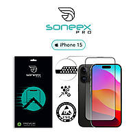 Захисне скло Soneex Pro для iPhone 15 2.5D Full Screen 0.26mm [Mesh + Anti Static] (Black)