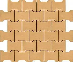 Тротуарна плитка подвійна «Т» 80 без фаски сахара