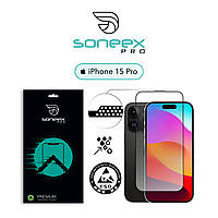 Захисне скло Soneex Pro для iPhone 15 Pro 2.5D Full Screen 0.26mm [Mesh + Anti Static] (Black)