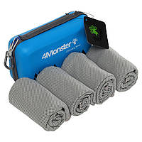 Комплект рушників спортивних охолоджуючих COOLING TOWEL 4Monster B-ECT сірий