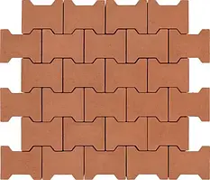 Тротуарна плитка подвійна «Т» 80 без фаски бурштин