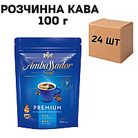 Ящик растворимого кофе Ambassador Premium 100 г Эко (в ящике 24 шт)