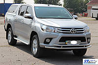 Передняя защита двойная для Toyota Hilux 2015+