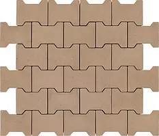 Тротуарна плитка подвійна «Т» 80 без фаски малібу