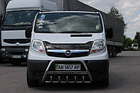 Кенгурятник с надписью и грилем D60 для Opel Vivaro 2004-2010 (WT004)