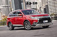 Защита переднего бампера для Mitsubishi Outlander 2015+ диаметр трубы 60/42 мм