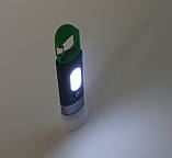 Компактний ручний акумуляторний ліхтарик 2в1 з насадкою кемпінговий, фото 4