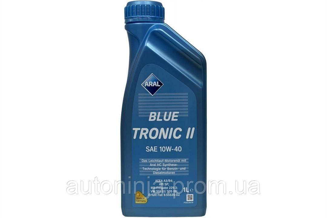 Моторна олива Aral BlueTronic II 10W-40, API SP, ACEA A3/B4, 1 л