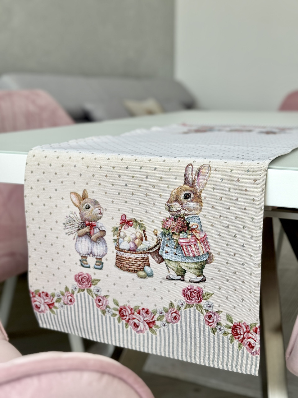 Великодня гобеленова доріжка на стіл Limaso 37x100 см.