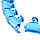 Хулахуп для схуднення Hoola Hoop Massager Блакитний спортивний обруч для талії - масажний обруч для схуднення, фото 6