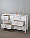 Білий комод "Хамес" з натурального дерева на сім шухлядок, фото 3