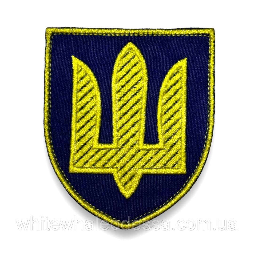 Шеврон, нашивка Тризуб ЗСУ Апарат Головнокомандуючого, на ліпучці