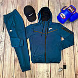 Спортивний костюм чоловічий весняний Nike Tech Fleece (найк теч фліс) весна осінь комплект з курткою демісезонний. Живе фото, фото 9