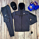Спортивний костюм чоловічий весняний Nike Tech Fleece (найк теч фліс) весна осінь комплект з курткою демісезонний. Живе фото, фото 8