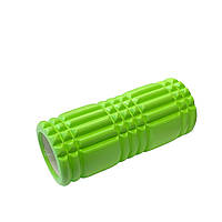 Массажный ролик Grid Roller для спины и тела МФР 33 см Зеленый