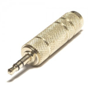 Перехідник шт. 3,5 стерео -гн.6,3 стерео, корпус метал