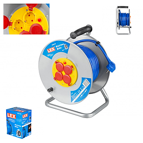 Котушка-подовжувач LEX KOD2193, 25 м, 4 розетки