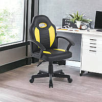 Кресло офисное геймерское Bonro B-043 желтое поворотное качественное игровое с подлокотниками