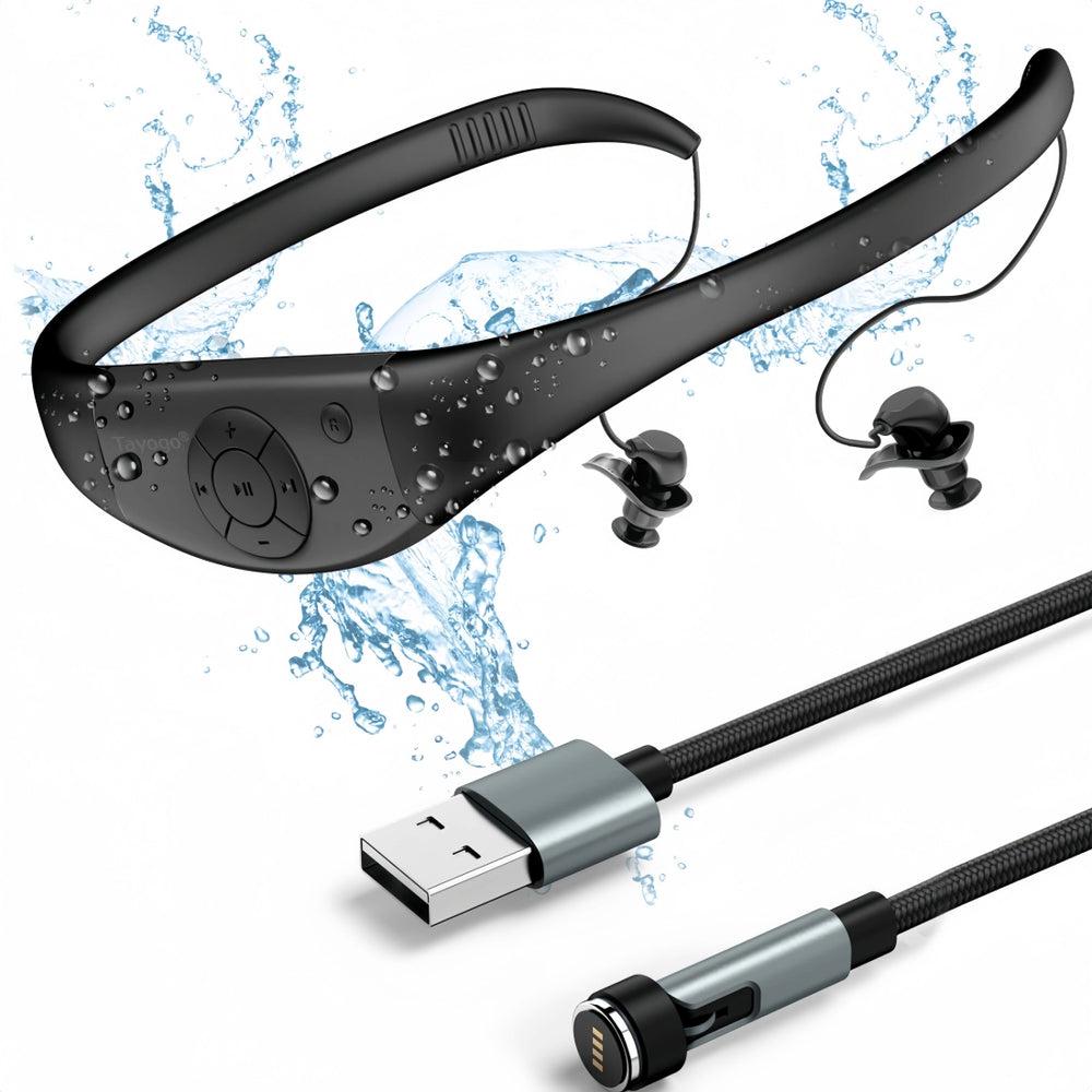 Водонепроникний MP3-плеєр TAYOGO W16 для плавання та спорту, 8GB, FM, Захист IPX8, МП3 плеєр для басейну