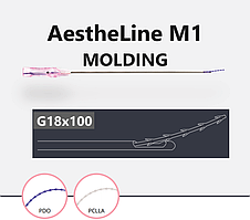 Ліфтінгові нитки AestheLine M1 PCLLA 18G х100 (2шт.) молдинги